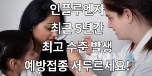 인플루엔자 5년간 최고 수준, 예방접종 서둘러야